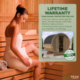 The Ergo E8 6 Person 7' Long Outdoor Traditional Barrel Sauna
