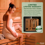 The Exuberance 3 Person Cedar Near Zero EMF Indoor FAR Infrared Corner Sauna