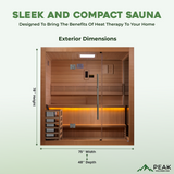 The Forssa 3 Person Luxury Indoor Traditional Sauna