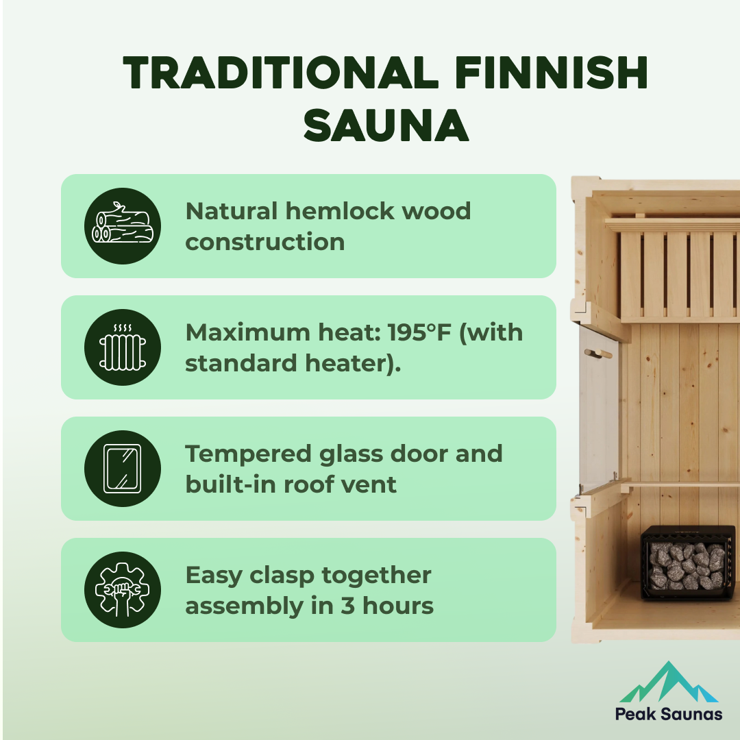 The G2 4 Person Outdoor Traditional Sauna