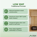 The G2 4 Person Outdoor Traditional Sauna
