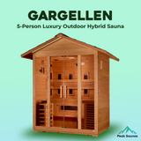 The Gargellen 5 Person Luxury Outdoor Hybrid Sauna