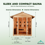 The Gargellen 5 Person Luxury Outdoor Hybrid Sauna