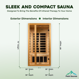 The Gracia 1-2 Person Low EMF Indoor FAR Infrared Sauna