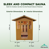 The Grandby 3 Person Outdoor FAR/MID Infrared Sauna