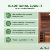 The Hanko Edition 2 Person Luxury Indoor Traditional Sauna