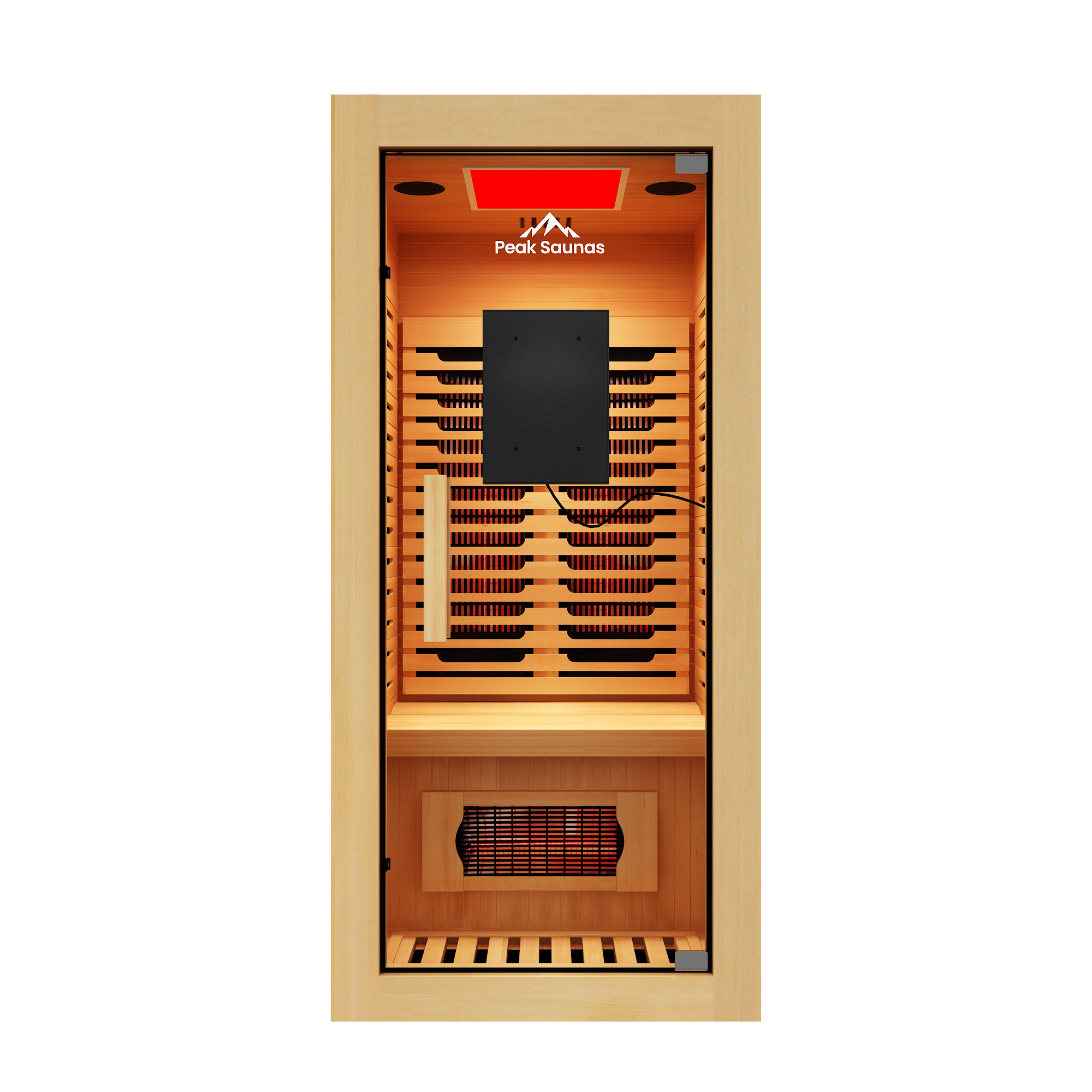 (NEW) Mini 1-Person Full Spectrum Infrared Sauna with Full-Body Medical-Grade Red Light Therapy & Smart WiFi App Control