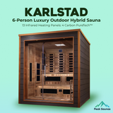 The Karlstad 6 Person Luxury Outdoor Hybrid Sauna