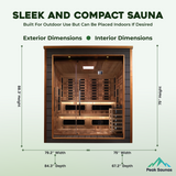 The Karlstad 6 Person Luxury Outdoor Hybrid Sauna