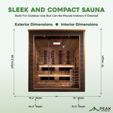 The Karlstad 6 Person Luxury Outdoor Hybrid Sauna