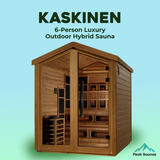 The Kaskinen 6 Person Luxury Outdoor Hybrid Sauna