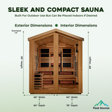 The Kaskinen 6 Person Luxury Outdoor Hybrid Sauna