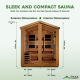 The Kaskinen 6 Person Luxury Outdoor Hybrid Sauna