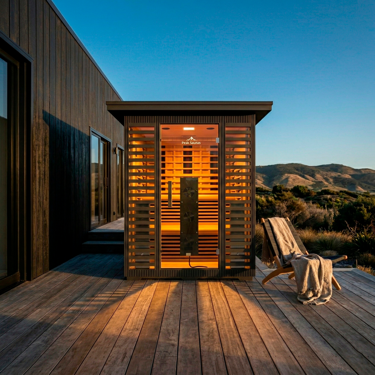 バーベキュー・調理用品 NATAL DESIGN 38-kT SOTE ver. AURORA Kilimanjaro 5 Person Outdoor Infrared Sauna with Red Light Therapy