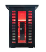 Peak Saunas Patagonia 2-Person Outdoor Full Spectrum Infrared Sauna with XL Medical-Grade Red Light Therapy and Smart WiFi App Control