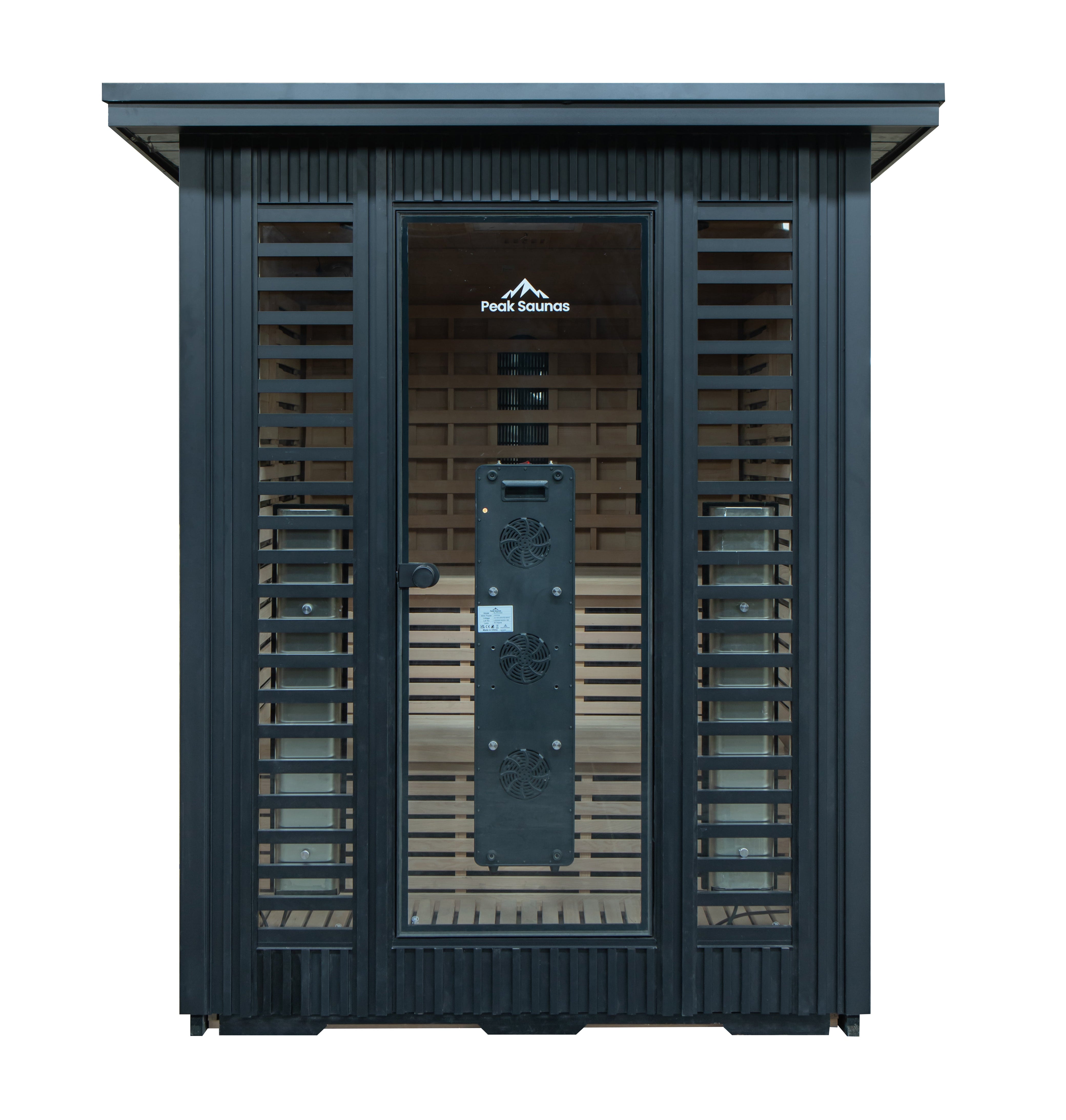 Peak Saunas Kilimanjaro 5-Person Outdoor Full Spectrum Infrared Sauna with Built-In XL Medical-Grade Red Light Therapy and Smart WiFi App Control