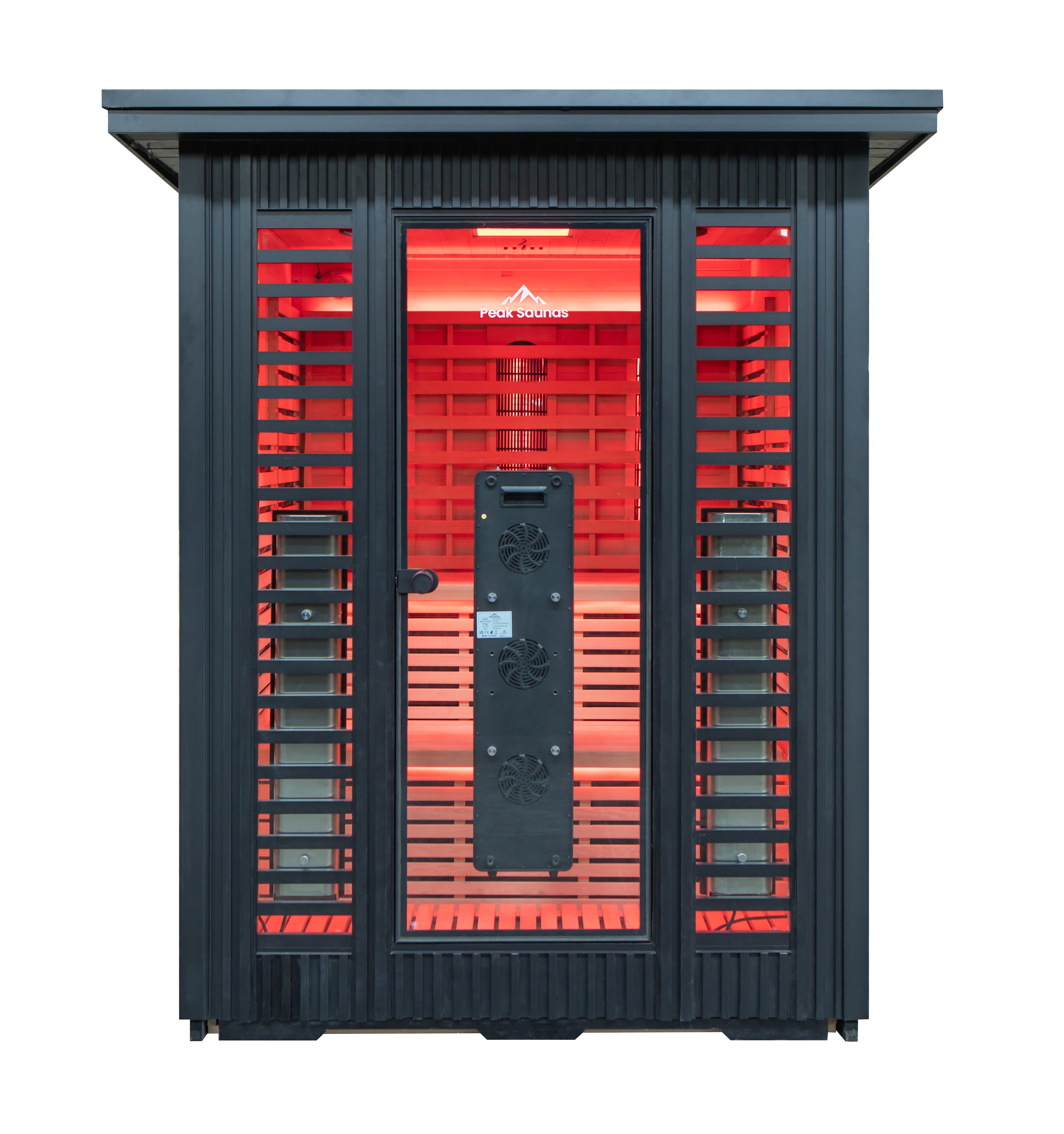 Peak Saunas Kilimanjaro 5-Person Outdoor Full Spectrum Infrared Sauna with Built-In XL Medical-Grade Red Light Therapy and Smart WiFi App Control