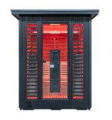 Peak Saunas Kilimanjaro 5-Person Outdoor Full Spectrum Infrared Sauna with XL Medical-Grade Red Light Therapy and Smart WiFi App Control
