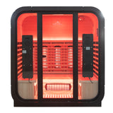 Peak Saunas El Capitan 4-Person Outdoor Full Spectrum Infrared Sauna with Built-In XL Medical-Grade Red Light Therapy and Smart WiFi App Control