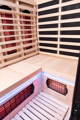 Peak Saunas El Capitan 4-Person Outdoor Full Spectrum Infrared Sauna with Built-In XL Medical-Grade Red Light Therapy and Smart WiFi App Control
