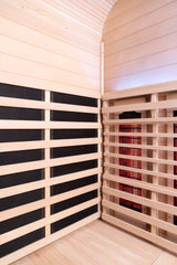 Peak Saunas El Capitan 4-Person Outdoor Full Spectrum Infrared Sauna with Built-In XL Medical-Grade Red Light Therapy and Smart WiFi App Control