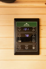 Mini 1-Person Full Spectrum Infrared Sauna — control panel detail
