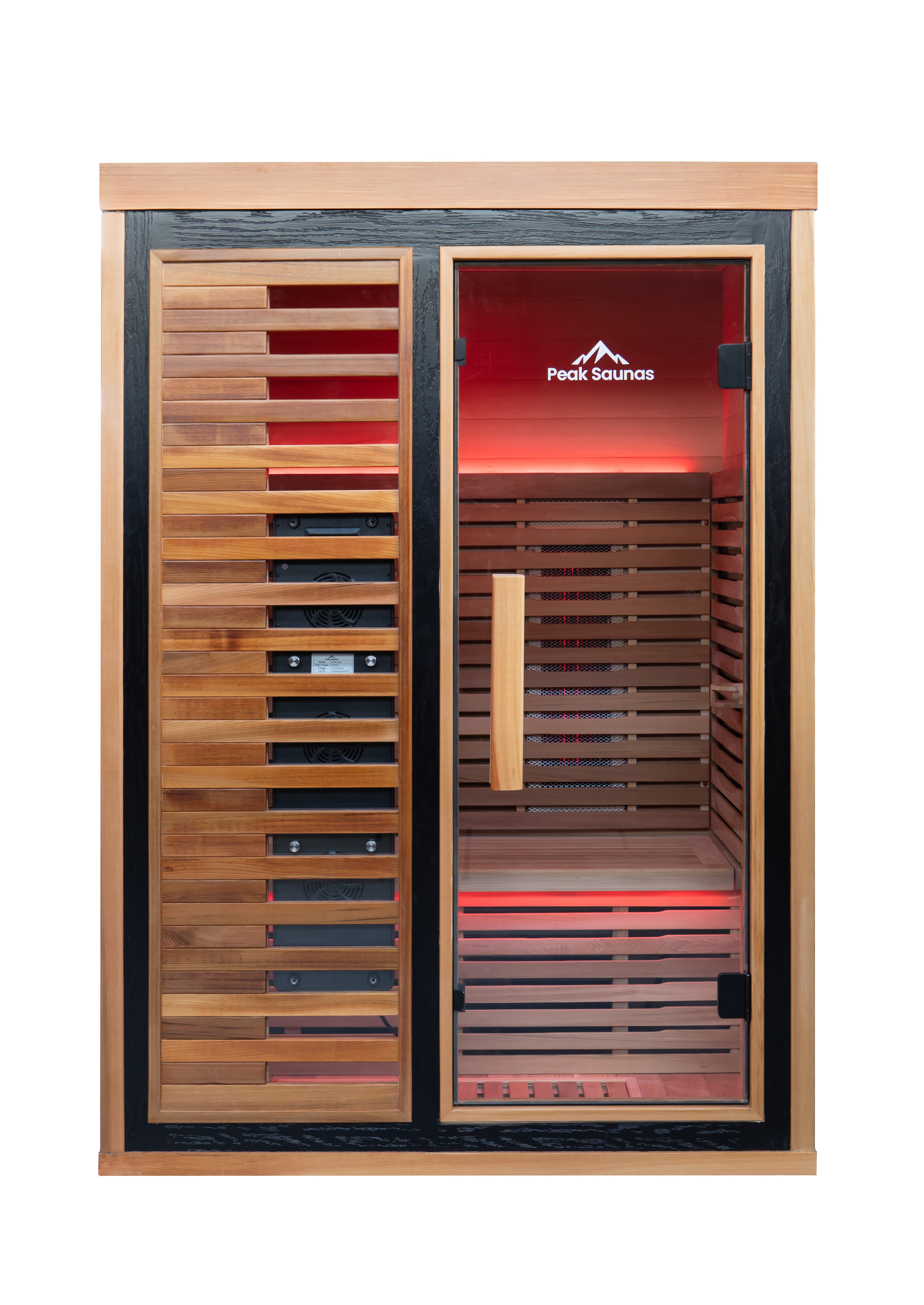 Peak Saunas Fuji 2-Person Full Spectrum Infrared Sauna with XL Medical-Grade Red Light Therapy & Smart WiFi App Control