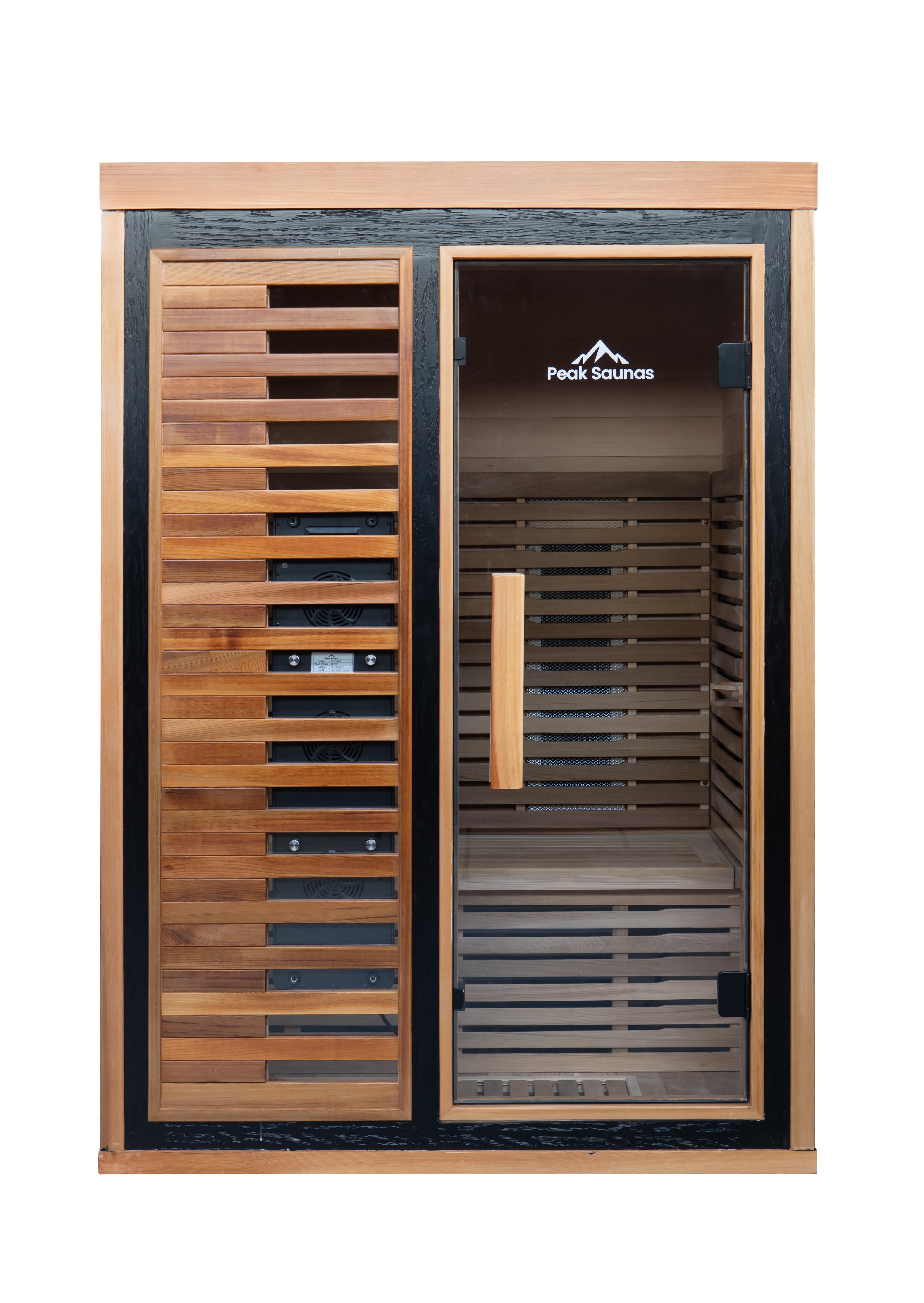 Peak Saunas Fuji 2-Person Full Spectrum Infrared Sauna with XL Medical-Grade Red Light Therapy & Smart WiFi App Control
