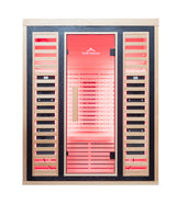 Peak Saunas Denali Luxury 3-Person Full Spectrum Infrared Sauna with Two XL Medical-Grade Red Light Therapy Panels & Smart WiFi App Control
