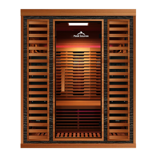 Matterhorn 3-Person Full Spectrum Infrared Sauna with Full-Body Medical-Grade Red Light Therapy & Smart WiFi App Control