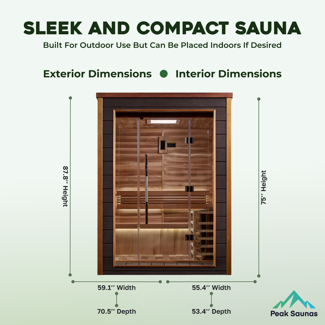 The Narvik 2 Person Luxury Outdoor Traditional Sauna