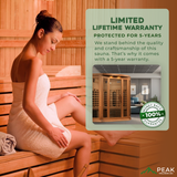 The Nirvana 3 Person Near Zero EMF Indoor Full Spectrum Infrared Corner Sauna