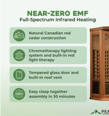 The Nirvana 3 Person Near Zero EMF Indoor Full Spectrum Infrared Corner Sauna