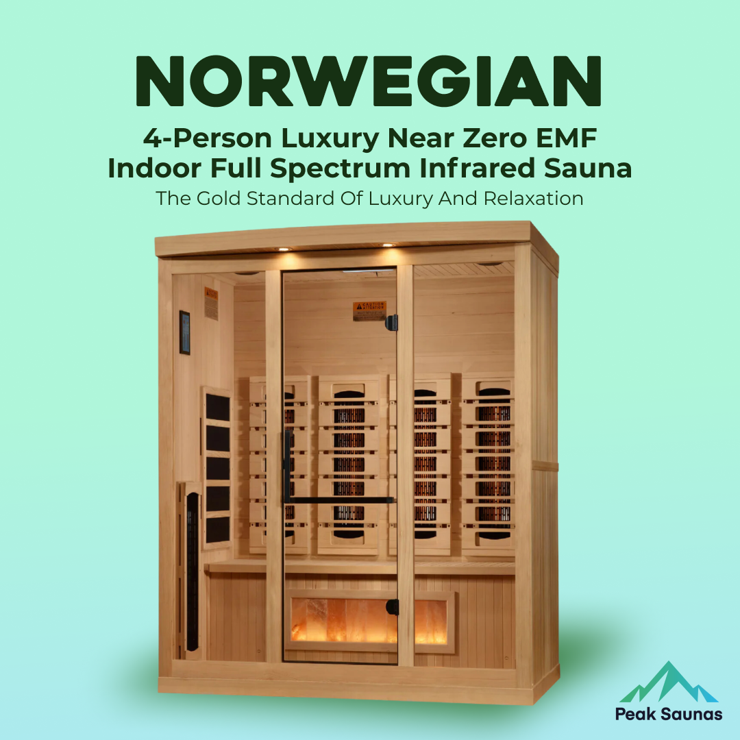 The Norwegian 4 Person Luxury Near Zero EMF Indoor Full Spectrum Infrared Sauna