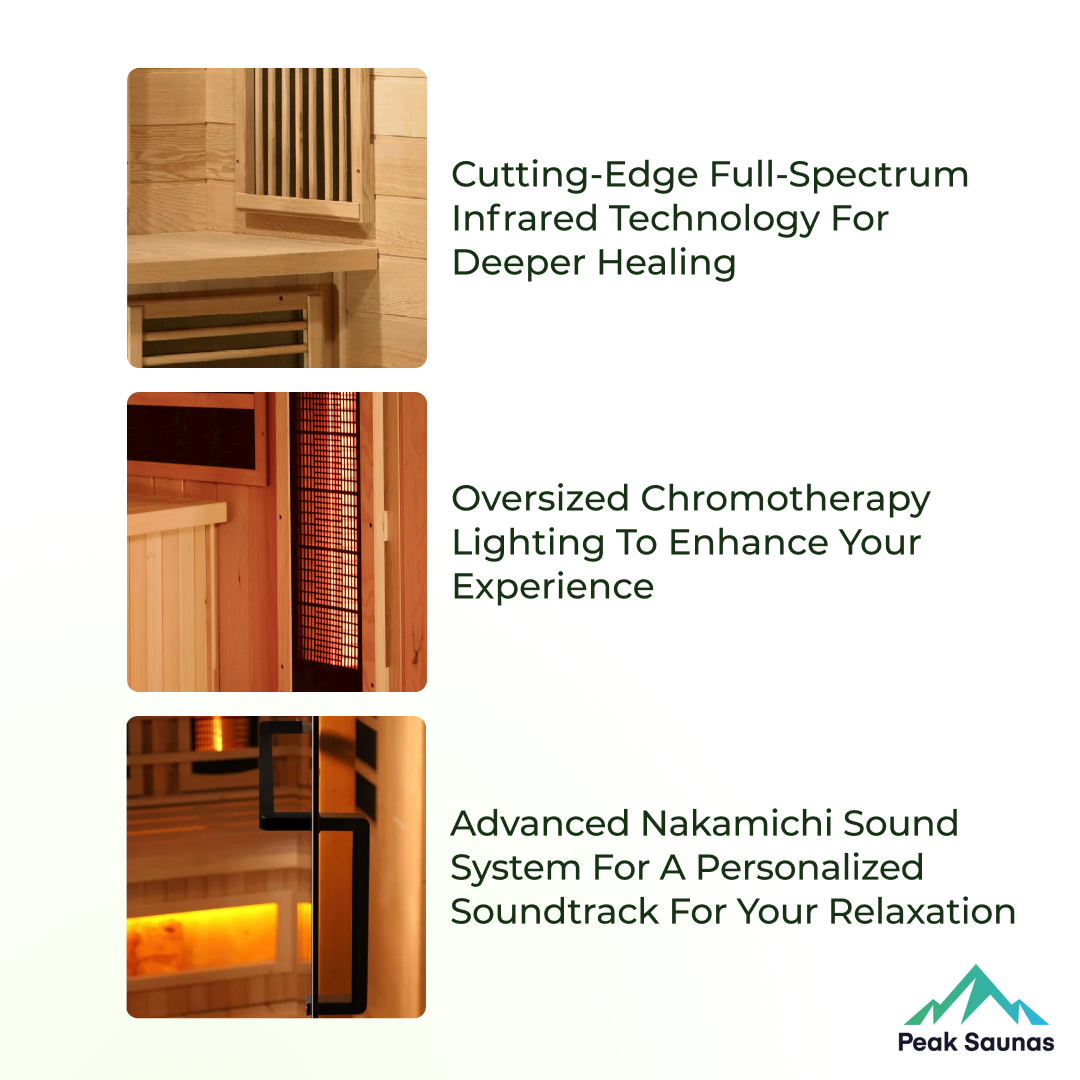 The Norwegian 4 Person Luxury Near Zero EMF Indoor Full Spectrum Infrared Sauna