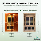 The Venice 2 Person Low EMF Indoor FAR Infrared Sauna