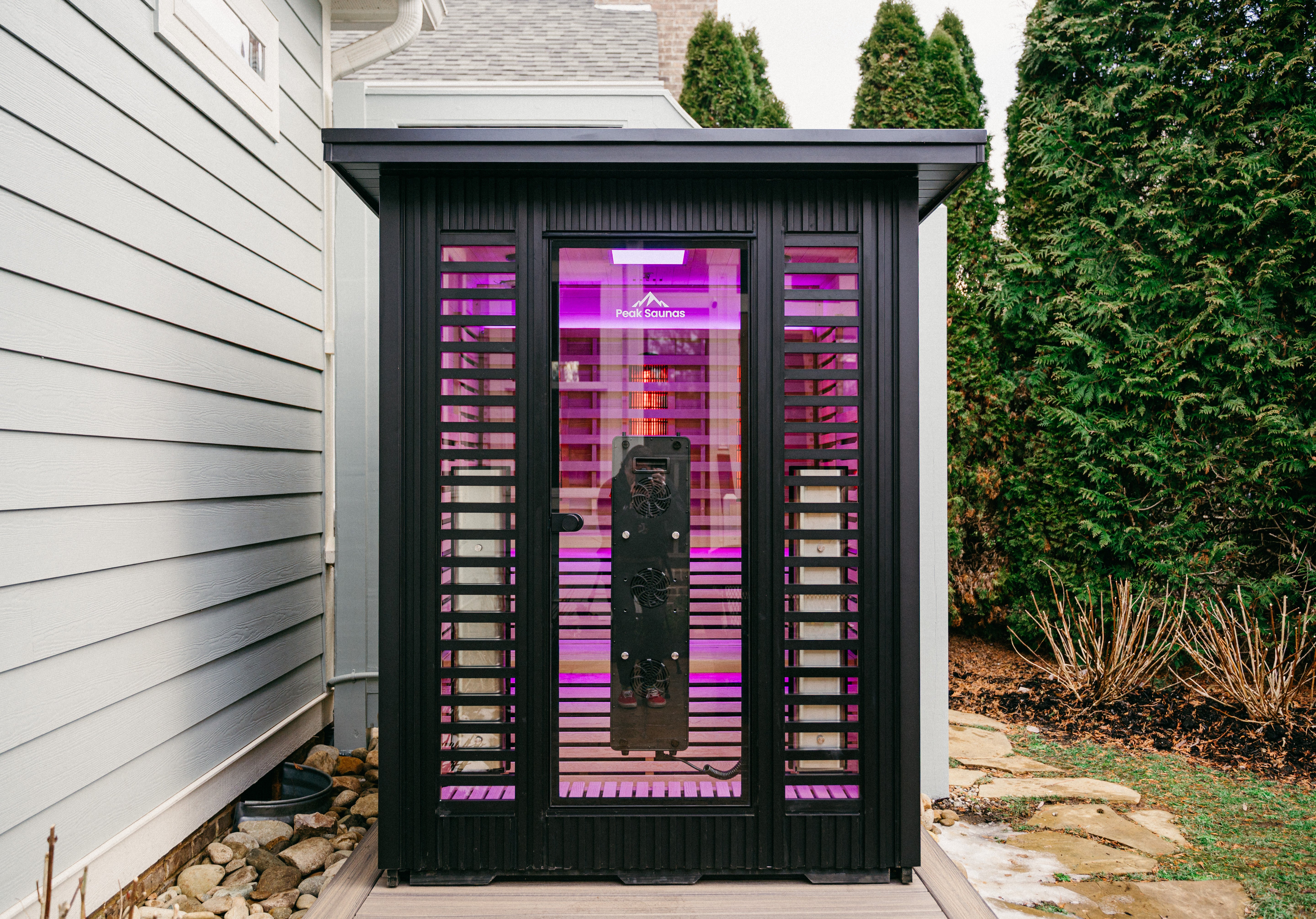 Kilimanjaro 5-Person Outdoor Full Spectrum Infrared Sauna with Full-Body Medical-Grade Red Light Therapy and Smart WiFi App Control