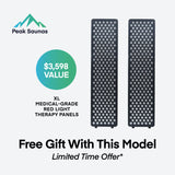 Peak Saunas Matterhorn Luxury 3-Person Full Spectrum Infrared Sauna with Two XL Medical-Grade Red Light Therapy Panels & Smart WiFi App Control