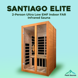 The Santiago Elite 2 Person Ultra Low EMF Indoor FAR Infrared Sauna