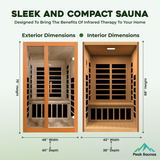 The Santiago Elite 2 Person Ultra Low EMF Indoor FAR Infrared Sauna