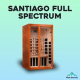 The Santiago 2 Person Near Zero EMF Indoor Full Spectrum Infrared Sauna