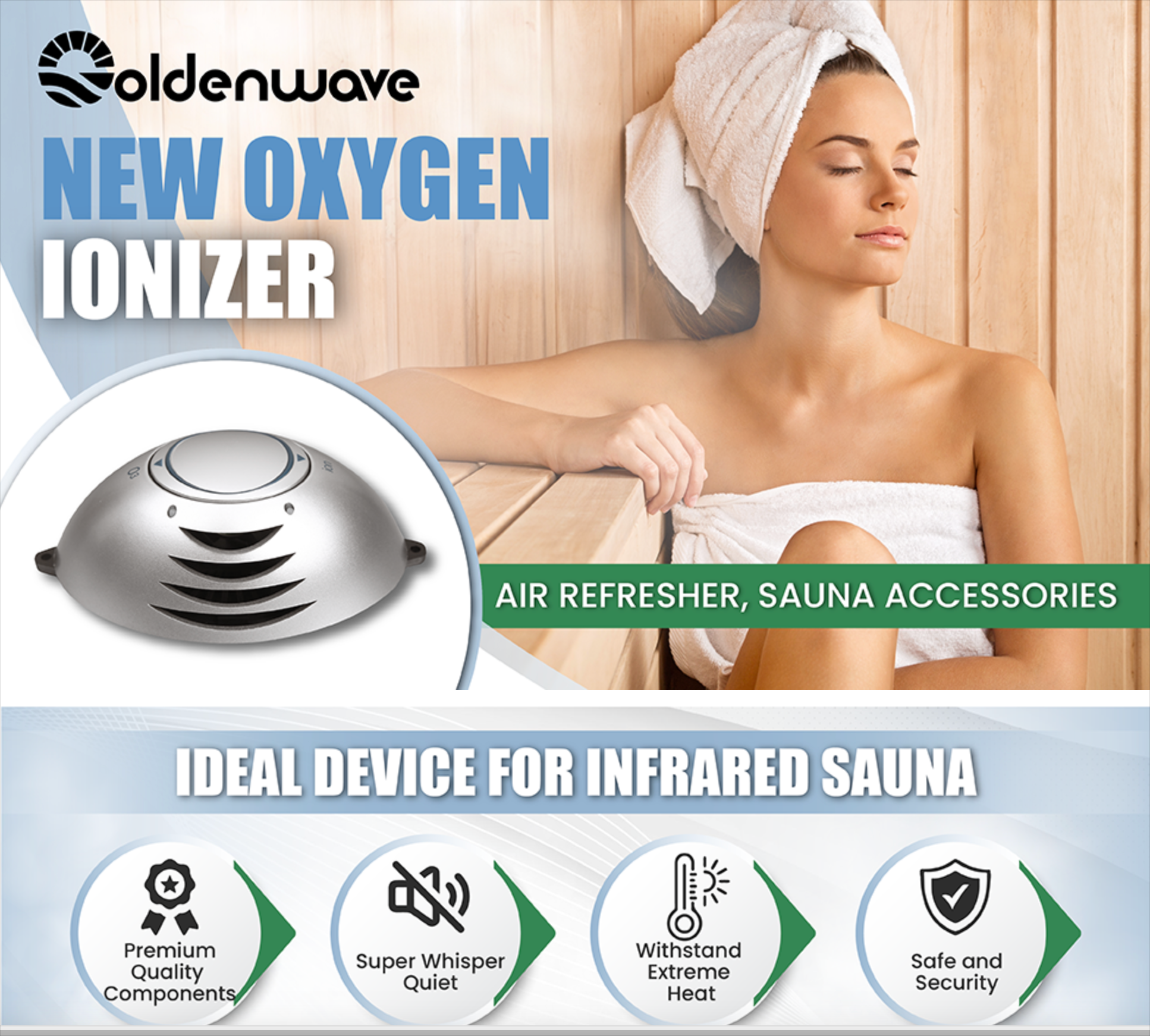 Oxygen Ionizer (Sauna Air Purifier)