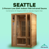 The Seattle 2 Person Low EMF Indoor FAR Infrared Sauna