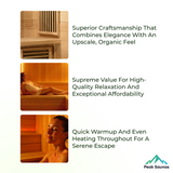 The Seattle 2 Person Low EMF Indoor FAR Infrared Sauna