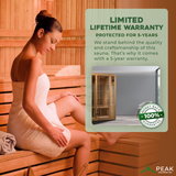 The Seattle 2 Person Near Zero EMF Indoor FAR Infrared Sauna