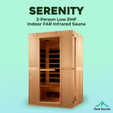 The Serenity 2 Person Low EMF Indoor FAR Infrared Sauna