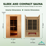 The Serenity 2 Person Low EMF Indoor FAR Infrared Sauna