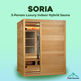 The Soria 3 Person Luxury Indoor Hybrid Sauna