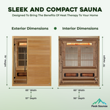 The Soria 3 Person Luxury Indoor Hybrid Sauna