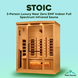 The Stoic 3 Person Luxury Near Zero EMF Indoor Full Spectrum Infrared Sauna